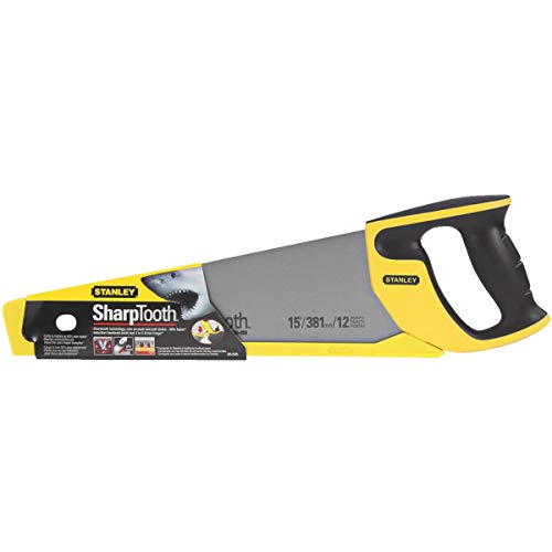 STANLEY Hand Saw, 12-Point/Inch, Sharp Tooth, 15-Inch (20-526)