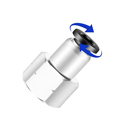 CEKER 3/8" Od x 1/2" NPT Female Thread Push to Connect Air Fittings, 5 Packs - size: 3/8" OD X 1/2" FNPT