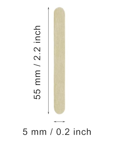 Shapenty Small Wooden Craft Sticks Wax Sticks Bulk for Christmas Party Ornaments Art Craft Building Projects Resin Epoxy Paint Mixing Classroom Counting Activity, 100PCS (2.2 x 0.2Inch) - size: 2.2 x 0.2Inch