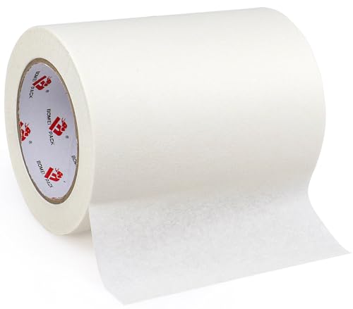 BOMEI PACK Wide Painters Tape 6 Inch, Crepe Paper General Purpose Wide White Masking Tape, 55 yds Length, Multi-Surface Adhesive Painting Tape, for Painting, DIY, Arts, Crafts, Labeling - size: 6 inches x 55 Yards