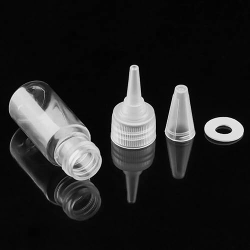 10Pcs 1oz/30ml Paint Bottles, Airbrush Paint Bottle Jars Clear Empty Plastic Mixing Squeeze Bottles with Ball Jar Resealable Scale Mixer