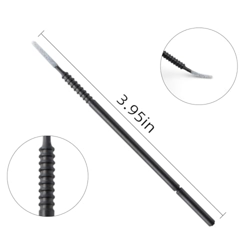 100 Pack Disposable Micro Brush Applicator Swabs for Eyelash Extension Lash Extensions - Suitable for Cosmetic Cleaning and Applying (Black)