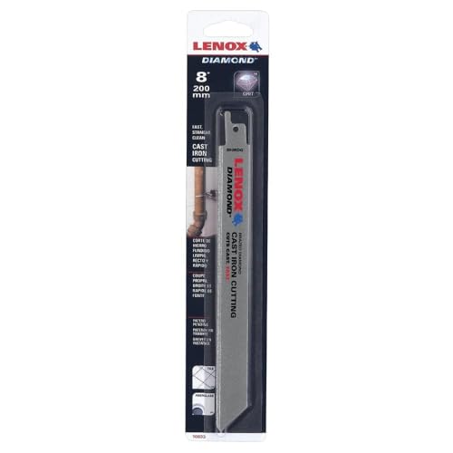 LENOX Tools Reciprocating Saw Blade, Diamond Grit, 8-Inch (10833800RDG) - size: One Size