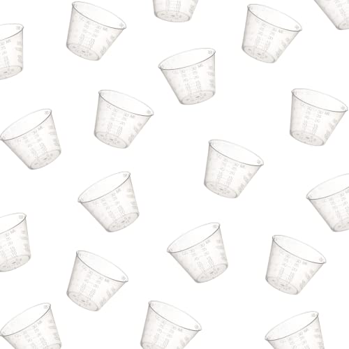 [300 Count - 1 oz.] Perfect Stix Disposable Graduated Plastic Medicine Cups - For Mixed Pills, Medication Measuring, Resin Mixing, Mouthwash