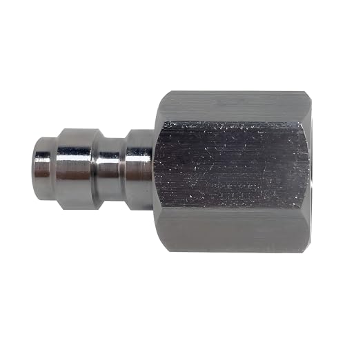 Universal 8mm Quick-Disconnect Plug Adapter, Stainless Steel 1/8" BSPP Female Thread, PCP Paintball Charging Fittings with Sealing O-Ring - color: 1/8 BSPP