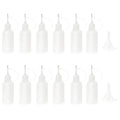 12 Pcs 1oz Precision Tip Applicator Bottles for Quilling Craft White Lids - size: 1 Ounce