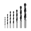 7 Pcs Brad Point Drill Bit Set for Wood - size: 1/8-3/8 (7pcs)