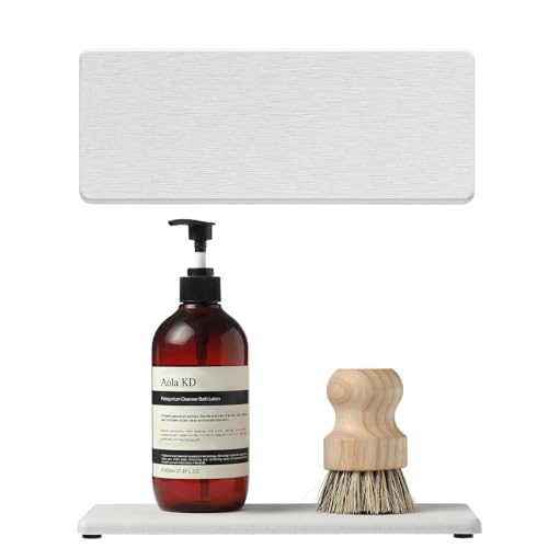 2PCS Beige Bathroom Sink Vanity Trays, Water Absorbing Diatomite Stone Drying Soap Dish Dispenser for Kitchen Counter, Sponge Holder Mat Rack Faucet Splash Guard Caddy Organizer, 9"x3.5" - color: 2 Pack - Beige, size: 9" x 3.5"