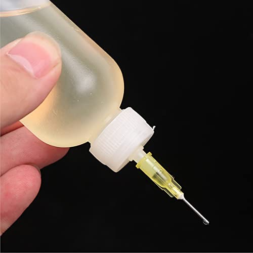 20pc 30ml & 50ml Precision Tip Applicator Bottles Kit - 10 Plastic Squeeze Bottles & 10 Black Syringe Caps for Liquid, Glue, Oil, Acrylic Paint - size: 30ml50ml-20pcs