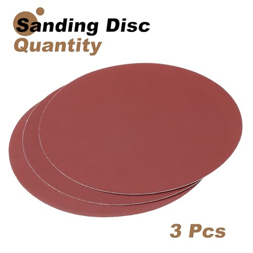 uxcell 3pcs 10-Inch PSA Sanding Discs, 240 Grits Aluminum Oxide Self Adhesive Stick Back Sandpapers, No-Hole Round Wet/Dry Sander Papers, Sand Auto Car Paint, Wood, Metal - size: 240 Grits