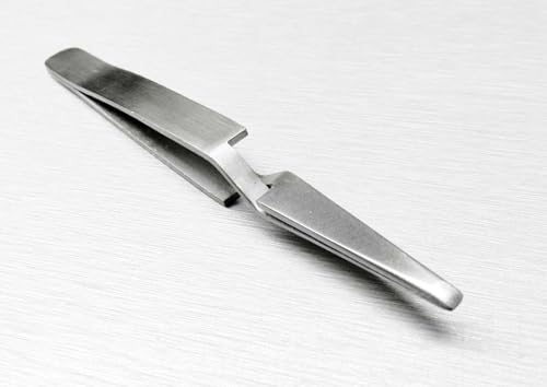 Set of 2 Tweezers Cross Lock Blunt Tips Self Locking Reverse Action Soldering By JTS