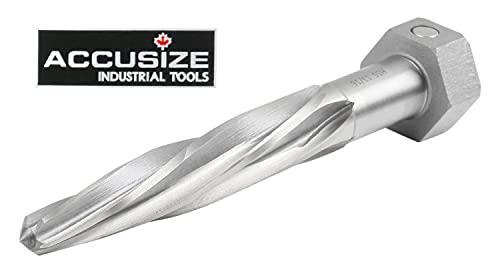 Accusize Industrial Tools 13/16 inch Bridge Reamer, Magnetic Hex Shank, Hss Spiral Flutes Aligning Reamers, Car Reamers, 1523-8035 - size: 13/16 inch