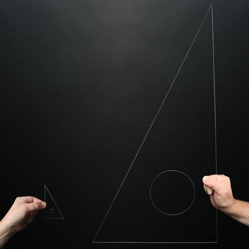 ALVIN Drafting Triangle, Clear Acrylic, 45/90 Degrees, 24 in, 131C-24 - size: 24", style: 45/90 Degree