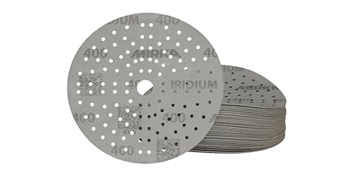 Mirka Iridium 6 Inch 400 Grit Premium Ceramic Blend Sanding Discs, 50 Pack - size: Grit 400