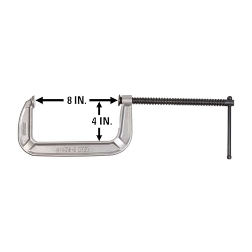 Wilton C-Clamp, 8" Opening Capacity, 4" Throat, 1700 Lbs. Clamping Force (Model 148C) - size: 8 in. x 4 in., style: Pack Of 1
