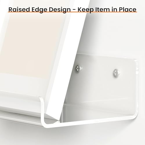 upsimples 6" Acrylic Shelves, Small Shelf for Wall Decor and Display, 6 Pcs - size: 6x4"