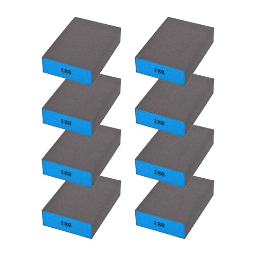 8Pcs 180Grit Sanding Sponges, Wet Dry Sanding Blocks - size: 180Grit
