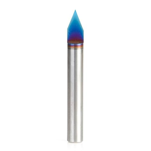 Amana Tool 45632-K Solid Carbide Spektra Extreme Tool Life Coated 45 Degree Engraving 0.005 Tip Width x 1/4 SHK x 2 Inch Long Signmaking Router Bit - size: 45632-K