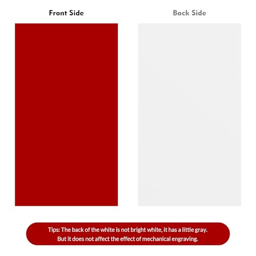 Laser Engraving Blank Red ABS Double Color Plastic Sheet (Red) - color: Red