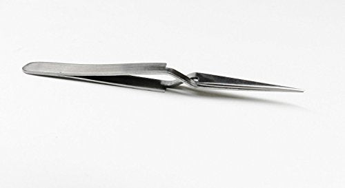 Cross Lock Tweezer Short Pointed Self Closing 4-3/4" Reverse Action Forcep S.S. By JTS