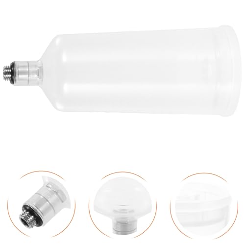 White 40cc Plastic Airbrush Replacement Cup for Model Painting Projects - size: 8.7X3.50X3.50CM