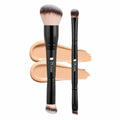 DUcare Dual-ended Makeup Brushes Foundation Brush Concealer Brush Face Eyebrow Eyeshadow Brush for Liquid, Powder, Buffing, Blending, Contouring Foundation Make Up Brushes - color: B06