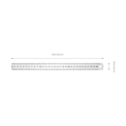 Angoily Yard Stick, 3 Pcs Ruler Metal Meter Stick Machinist Tools