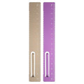 HARFINGTON 2pcs Straight Ruler 15cm Metal Bookmark Clip Ruler Gold/Rose - color: Gold/Rose
