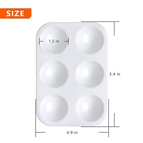 Tamaki 16 PCS Plastic Paint Tray Palettes, White - color: White 16 Pcs