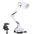 TORCHSTAR Metal Desk Lamp, Adjustable Swing Arm, E26, White - color: White, size: 1 Unit