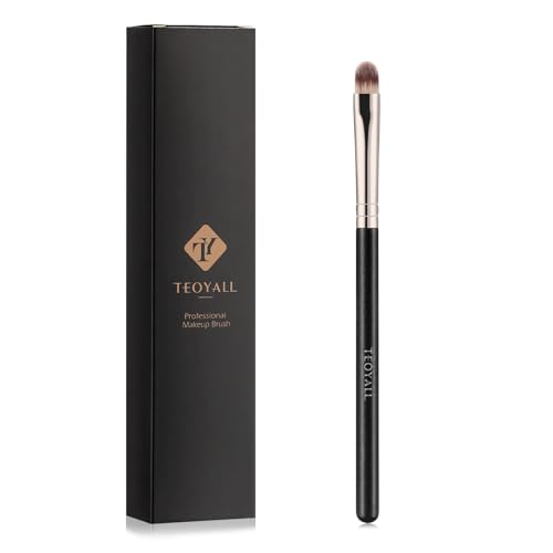 TEOYALL Flat Rounded Concealer Brush, Synthetic Precise Spot Coverage Brush - style: Round Concealer
