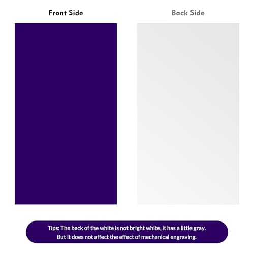 Laser Engraving Blank ABS Double Color Plastic Sheet(Purple) - color: Purple