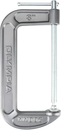 Olympia Tools C-Clamp (8" X 4") 38-148, Black (Pack of 6) - size: 8-Inch x 4-Inch (Pack of 6)