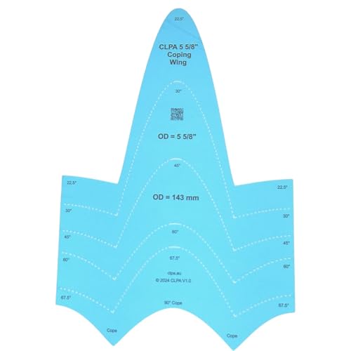 5-5/8" OD Coping Wing, Pipe Saddle Template - size: 11. Wing OD 5 5/8"