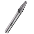 LU&MN SL-1 Tungsten Carbide Double-Cut Rotary Burr, 1/4" Shank, 1 PCS - size: SL-1