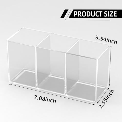 Acrylic Makeup Brush Holder, Organizer for Cosmetic Display (2 Pack)