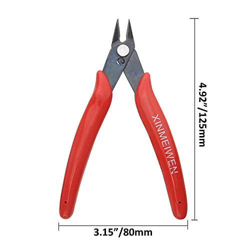 5PCS Wire Cutters Precision Electronic Flush Cutters Mini Cutting Pliers for Ultra-fine Cutting Needs (5 Colors) - color: Multi-color, size: 5Pack