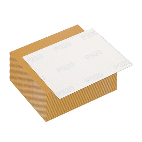 25 Pcs 320 Grit Sandpaper 4.5x5.5 Inch Sand Paper Alumina Abrasive - size: 4.5 x 5.5 Inch(320 Grit)