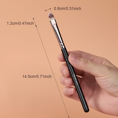 TEOYALL Flat Rounded Concealer Brush, Synthetic Precise Spot Coverage Brush - style: Round Concealer