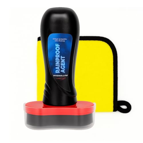 Automotive Oil Film Cleaning Brush for Car Windows, Windshield Oil Film Remover with Sponge Applicator and Microfiber Cloth for Effective Oil Film Removal and Enhanced Visibility During Daily Driving