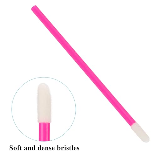 700 Piece Disposable Lip Wands - Lip Brushes, Lipstick & Gloss Applicators - Lint Free Makeup Applicator Brush Beauty Tool - Rose Pink - color: Rose