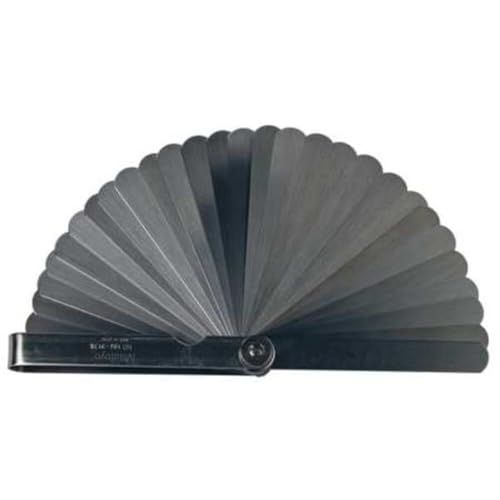 Mitutoyo 184-313S .05-1mm Thickness Gage with 100mm Blade Length - size: 0.05-1mm Thickness, 100mm Length, 28 Leaves