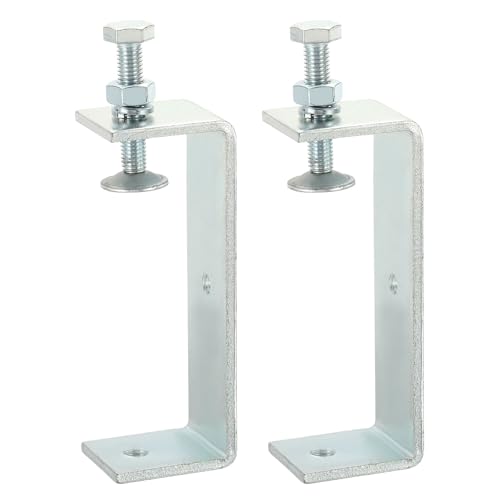 HARFINGTON 2 Pcs Carbon Steel C Clamps 130mm Square Tiger Clamp Adjustable - size: 130mm