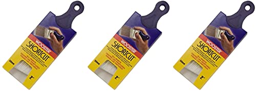 Wooster Brush Q3211-2 Shortcut Angle Sash Paintbrush, 2-Inch, White (Pack of 6) - size: Pack of 6, style: Unscented