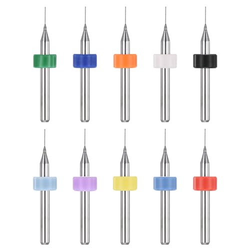 PATIKIL 10 Pack 0.3mm Micro Drill Bits Carbide Tungsten Steel - size: 0.3mm