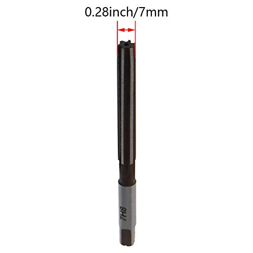Utoolmart Hand Reamer 7mm Alloy Tool Steel H8 6 Straight Flutes 9Crsi Hand Milling Cutter Tool 2pcs - size: 7mm(2pcs)