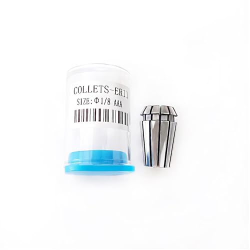 Tools ER11 1/8 Inch Size High Precision Spring Collets Set, Accuracy Within 0.008 mm,Within 5000RMP router collets For CNC Milling Engraving Chuck Lathe Tool Holder Workholding Engraving,1pcs