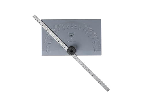 PEC Tools Angle Protractor, Square Head & 6" Graduated Ruler, MADE IN USA - size: 5190SS