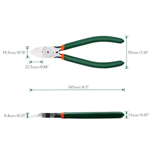 SPEEDWOX Wire Flush Cutters 6 Inch Precision Side Cutter Wire Cutter Pliers with Spring Functional Precision Tools for Cutting Electronics Wires Handmade and Any Clean Cut Needs - size: 6"