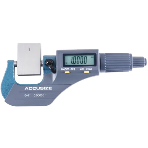 Accusize Industrial Tools Outside Micrometer, 0-1 in/0-25 mm, MD71-0001 - size: 0-1"